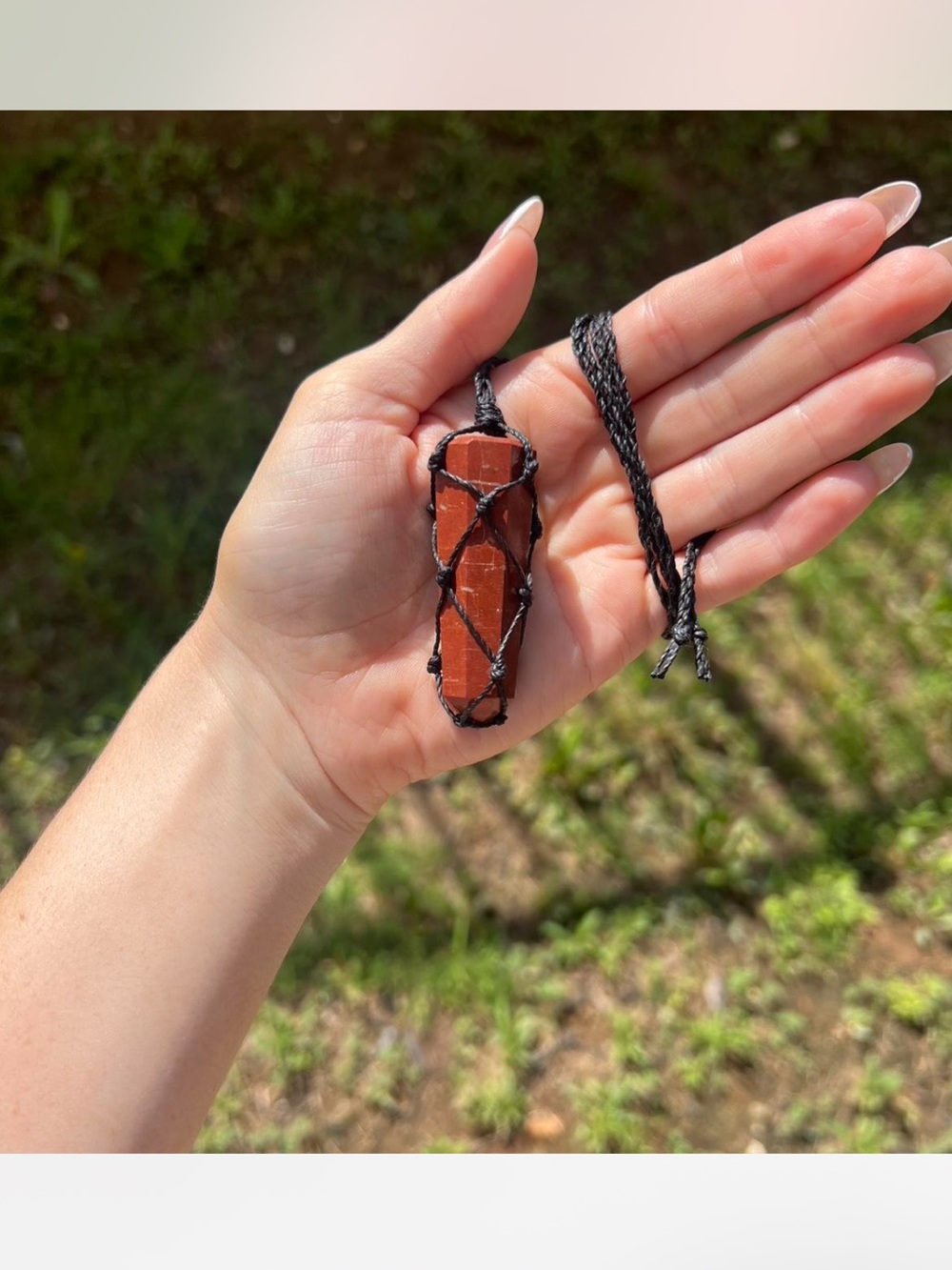 Hand Wrapped Red Jasper Necklace